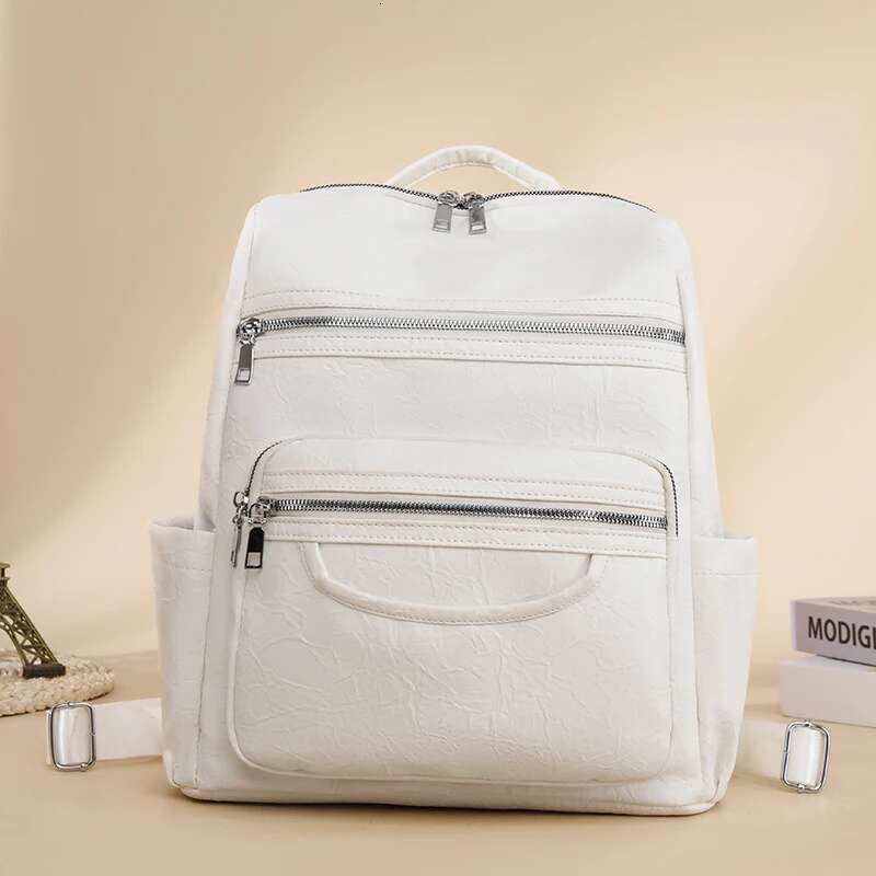 Genuine Leather Women Classic New Style4 Sheepskin Travel Backpack Fashion School Bag Girls Mochilas Feminina