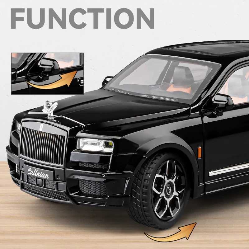 1/20 Rolls Royce SUV Cullinan Alloy Luxy Car Model Diecast Metal Vehicles Car Model Simulation Sound and Light Children Toy Gift Z250224