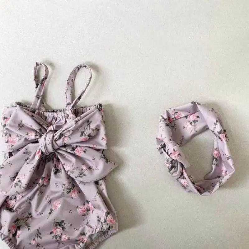 Kids Swimwear Sets 2024 New Summer Baby Girl Floral Bikini Swimming Suit Fashion Boys Swimsuits Infant Holiday Beach Clothes Set X250224