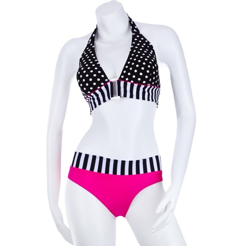 Polka dot printed fashionable bikini women's split body swimsuit BIKINI swimwear designer