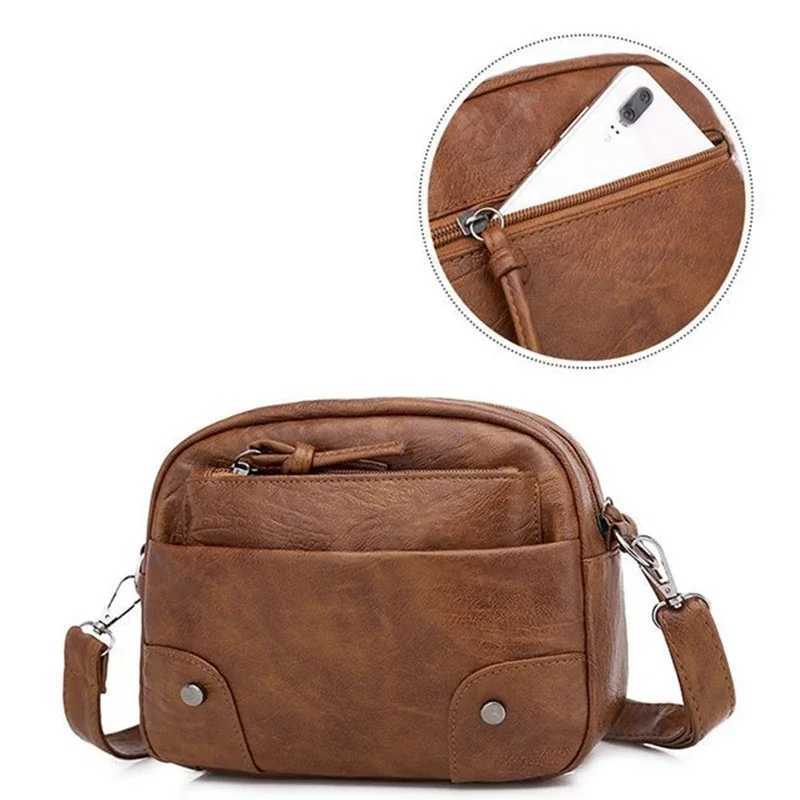 Popular Vintage Simple Women Shoulder Bags Small Handbag Crossbody Phone Purse Pack Soft PU Leather Square Messenger Z250225