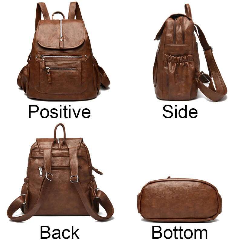 Women Genuine Leather Backpack Casual Ladies Shoulder Bags Fashion Large Capacity Travel Female Quality Cowhide Knapsack