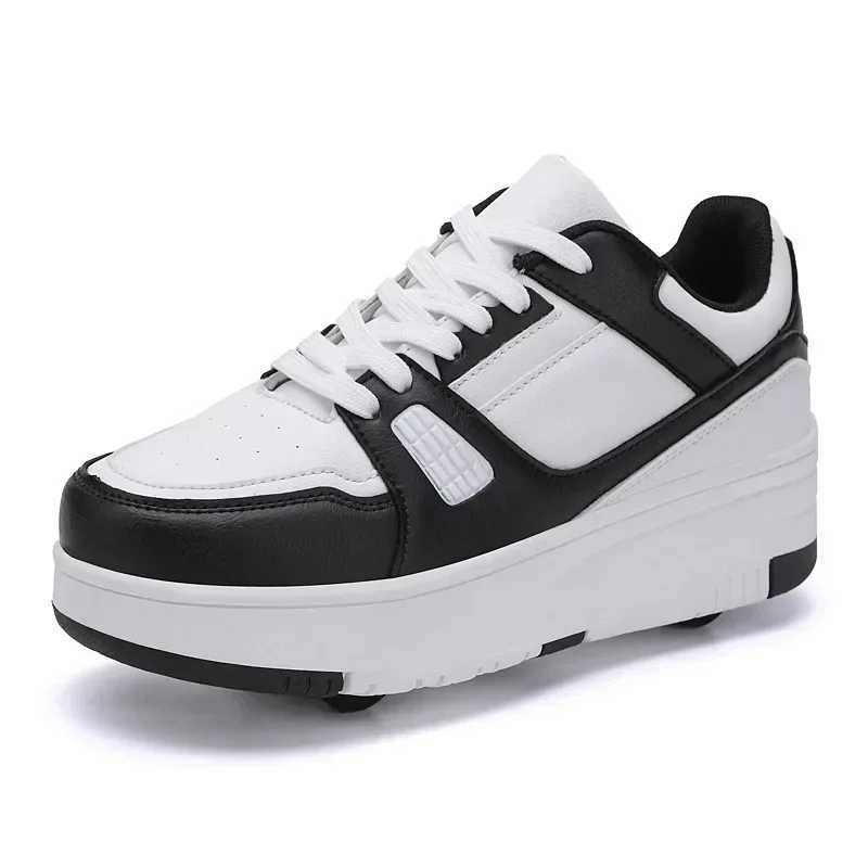 Roller Skate Shoes Kids Skating Sneaker Spring Autumn Children Fashion Casual Sport Gift Boys 4 Wheels Sneakers Girls Boots W250225