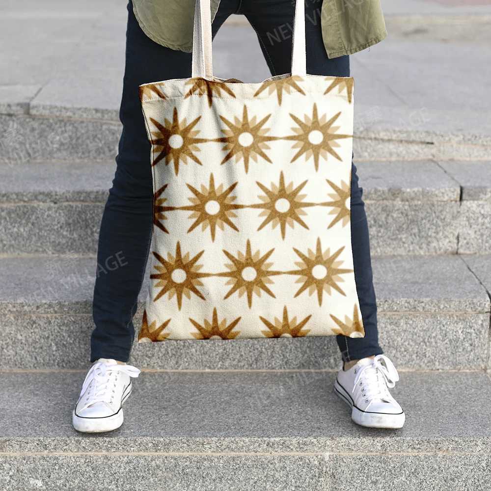 Canvas shoulder bag organization storage Handbags cosmetics travel Womens bag Shopping Fabric pouch nordic boho Customizable Z250224