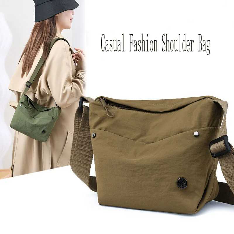 Lightweight nylon cross body bag for womens casual canvas shoulder bag high-end fashion 2024 style casual womens handbag Z250225