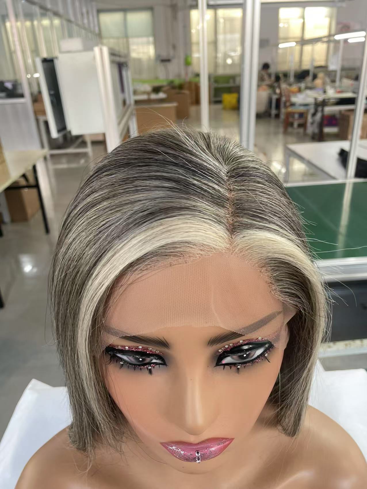 10 12 8 Inch Grey Bob full Lace Front 100% Human Hair Wig 13x4 Colored Short frontal Grey Bob Wig Pre Plucked Natural Hairline Custom Top quality