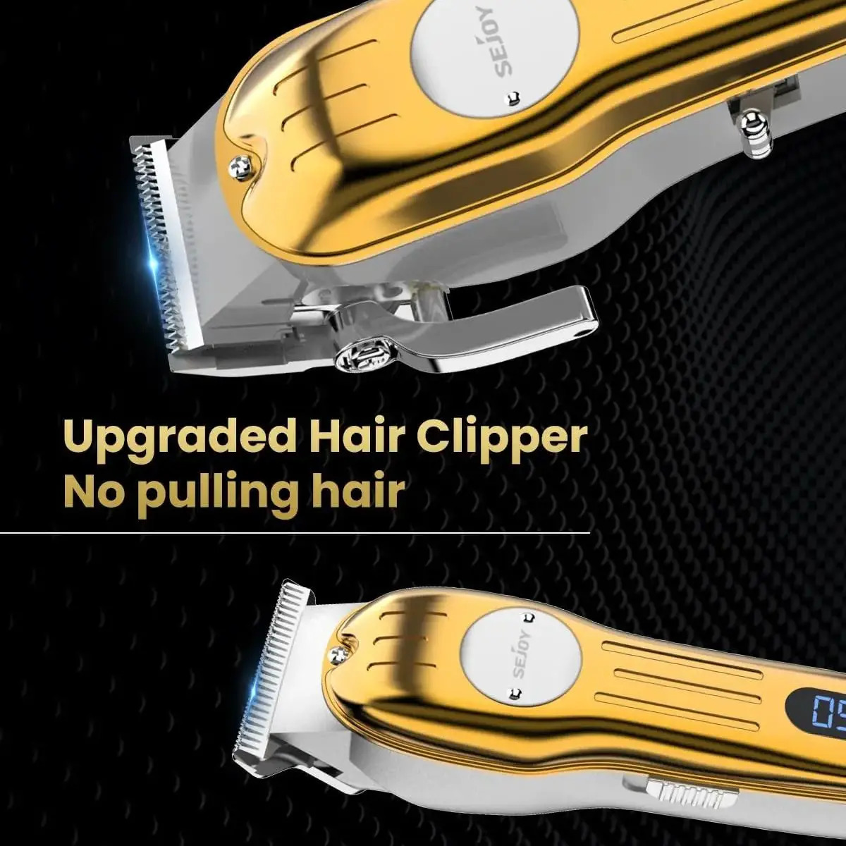 Sejoy Hair Clippers for Men Cordless Trimmers with LCD Display Guide Combs Cutting Machine Rechargeable Barber Kit 250217