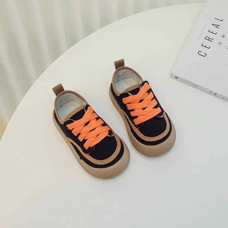 Korean Style Childrens Canvas Shoes Toddler Girls Boys White Denim Shoes Sneakers Soft Sole Running Shoes 3-6Y Spring Autumn X250224