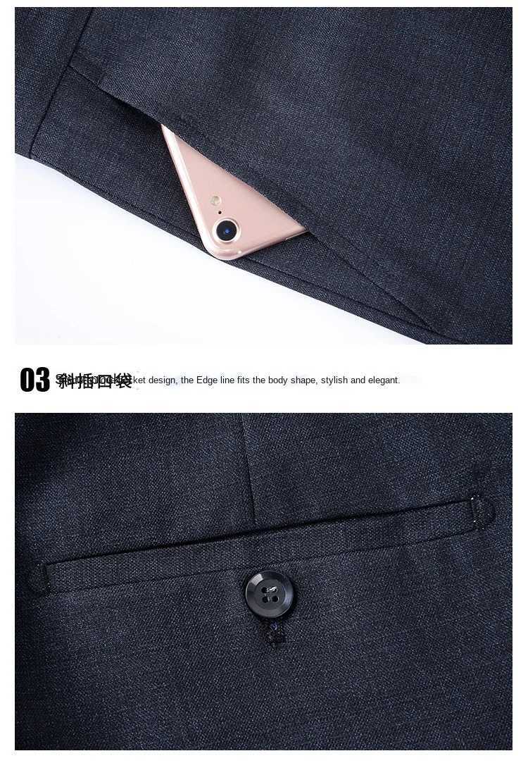 Double Pleated Suit Pants Men Black Brown Business Khaki Trousers For Men Loose Straight Classic Men Pant Thin Summer 2023 W250225