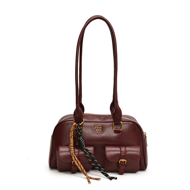 Designer's High-end Multi Pocket Large Capacity Women's 2025 New Fashionable Bowling Bag, Single Shoulder Armpit Bag