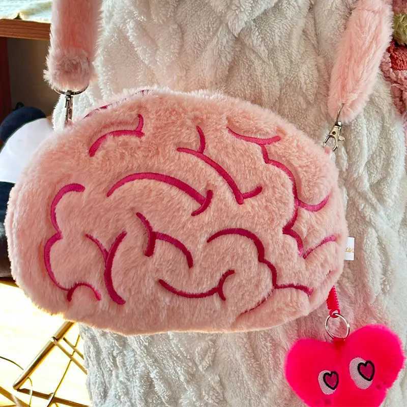 Cartoon Love Brain Shoulder Bag New Fun Cross Body Bag Fashion Design Wallet and Handbag Cool Cosmetics Organizer Z250225