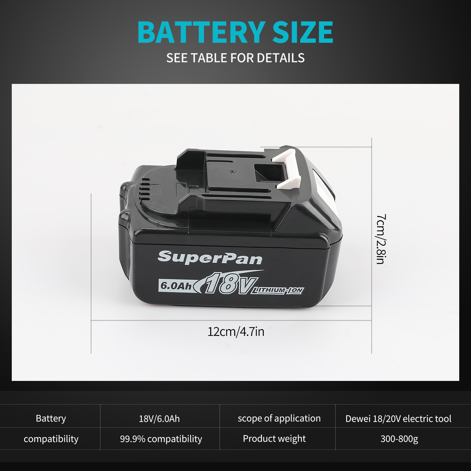 High Capacity MAKITA 18 Volt 6.0 Amp Hour Replacement Power Tool Battery