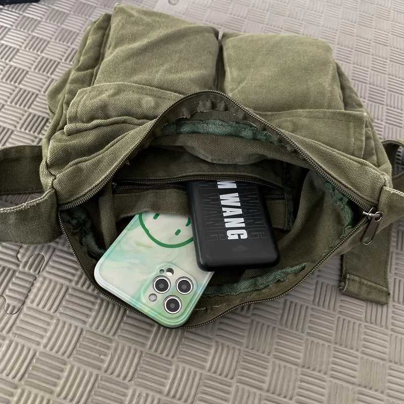 Preppy Style canvas backpack with anti bleaching treatment shoulder bag 100% pure cotton cross cut packaging cloth bag Z250225