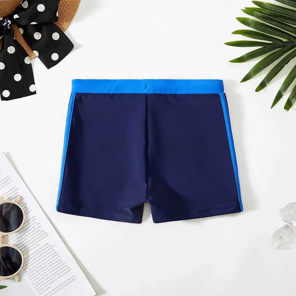 New 2024 Boys Trunks 4-12 Years Swimming Trunks For Boys Blue Childrens Swimwear Kids Trunks Bathing SuitXJ250224