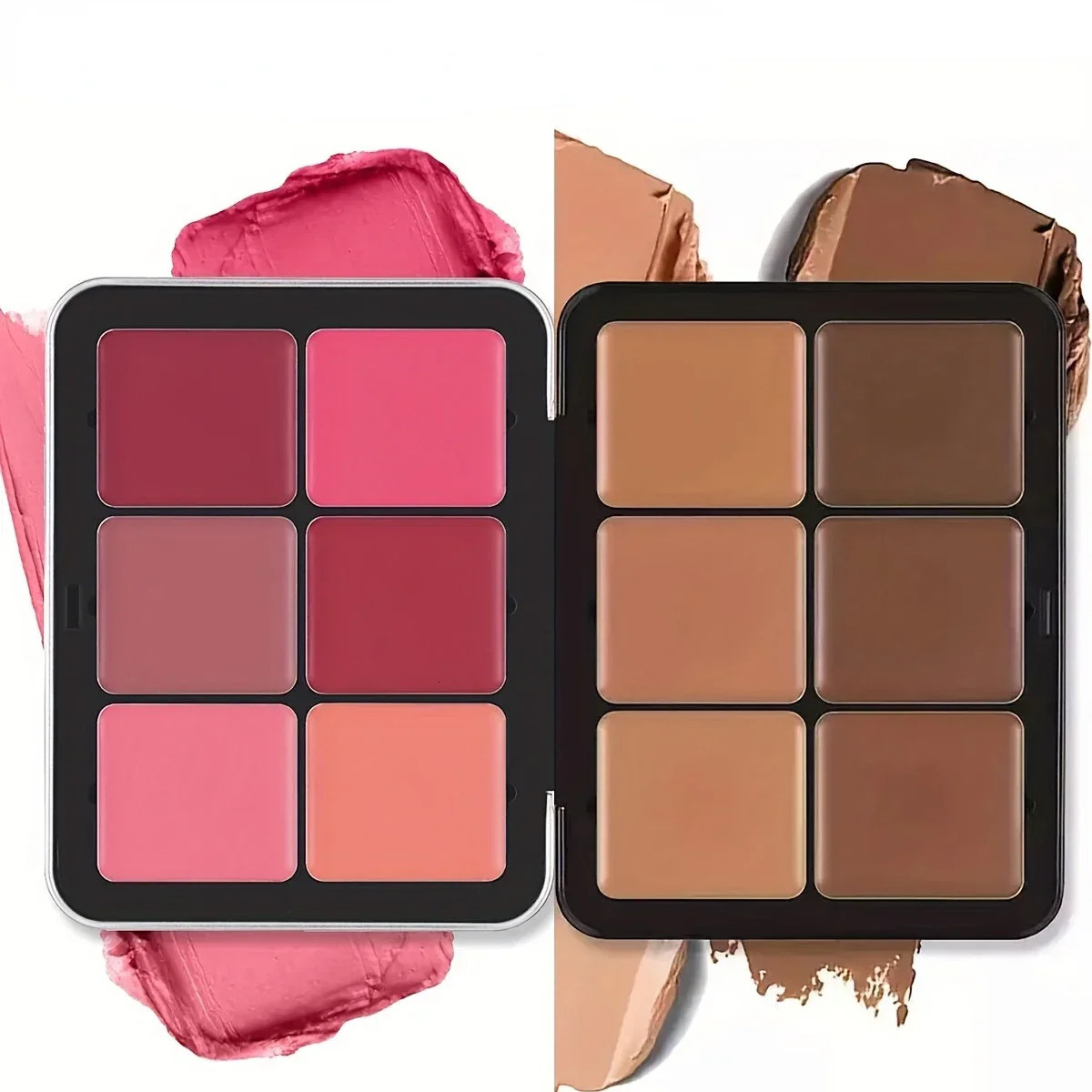 12-color Blush Palette Matte Blush Palette Creamy Iron Box Concealer Blush Cream Matte Highlight Contour Makeup Palette 250222