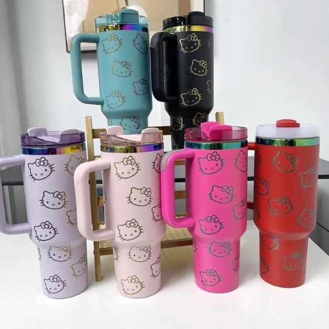 Designer Water Bottles 40oz Cup Tumbler With Handle Straw 304 Stainless Steel Car Cups With Lid Box Pre Sale For Christmas Gift Box Mugs 0225