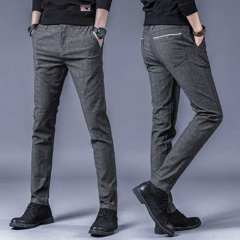 Streetwear Fashion Mens Solid Ultra Thin Set Mens Business Mens Clothing Spring and Autumn Day Casual Straight Full Set Trouser 38 W250225