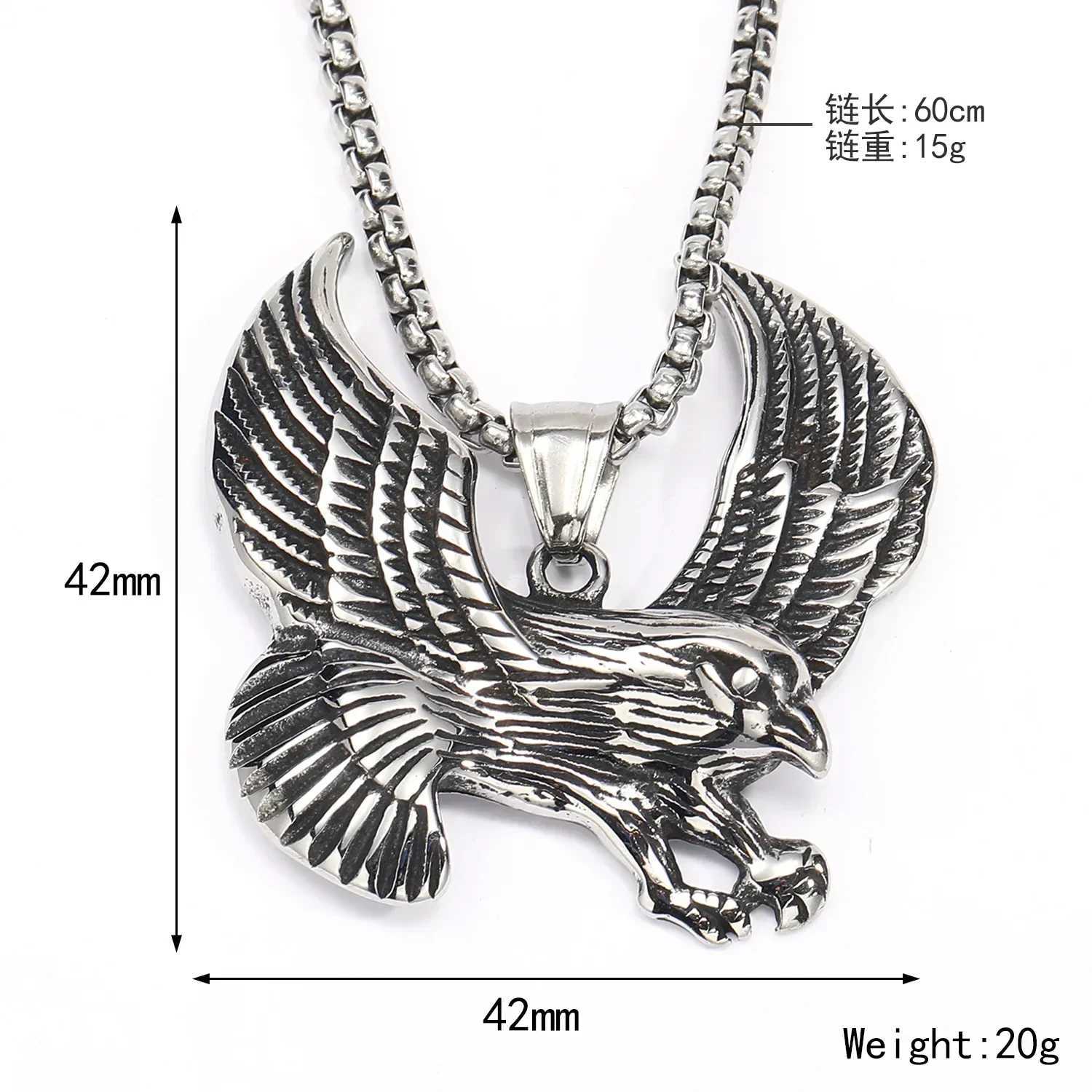 Punk hip-hop flying pendant necklace mens personality trend casual party fashion jewelry X250224
