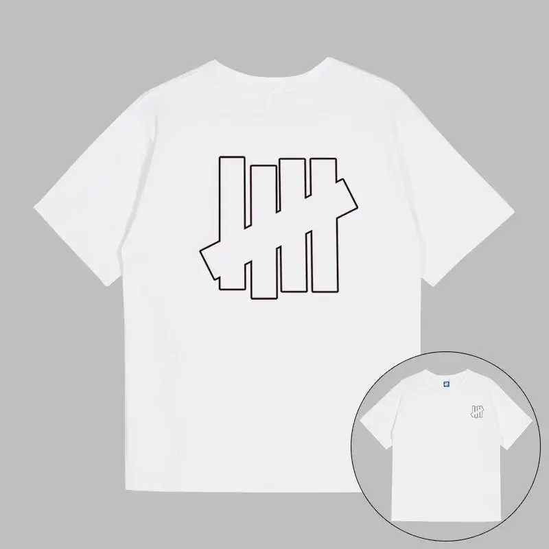 Men's T-Shirts 2025 Undefeated Loose Crew Neck Pullover Short Slve T-shirt for Men and Women Summer Trend Couples Oversized T Shirt Harajuku Y250