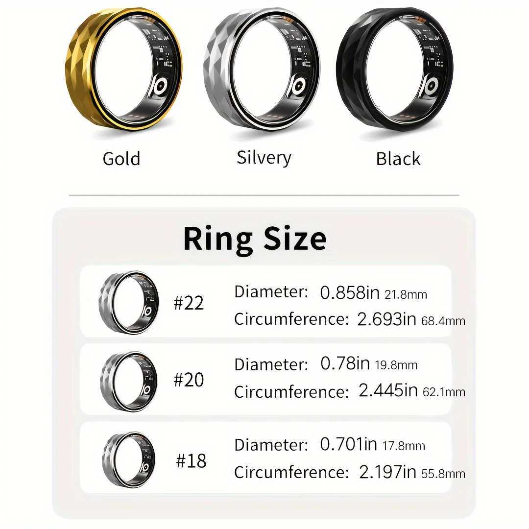 Smart Ring Wireless Connection Mobile Sports Monitoring Steps Couple Gift W250225