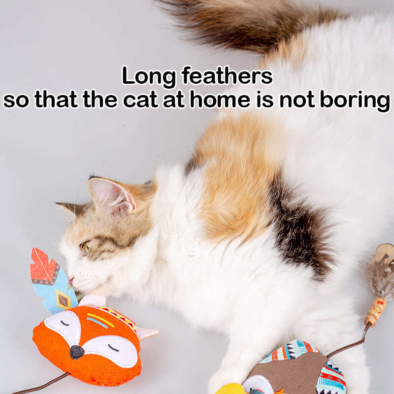 DHpet Jungle Animals, Bite Resistant Caip Toys, Interactive Cat Kicker Toys for Indoor Cats, Promotes Kitten Exercise, 3.5 Inches