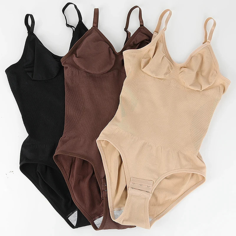 Sexy backless tight fitting clothes with seamless abdominal control and shaping Camis top low back underwear 250213