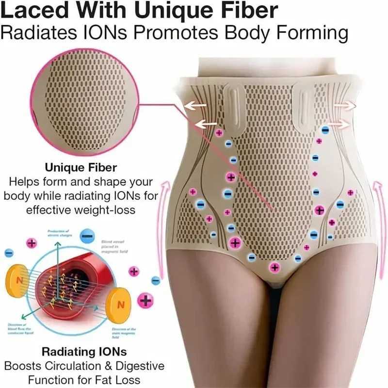 New Arrival 1 X Ice Silk Shapewear Panty High Waisted Tummy Tucking Hip Lifting Fiber Repair Shaping Panty Postpartum Girdle Body Panty Z250225