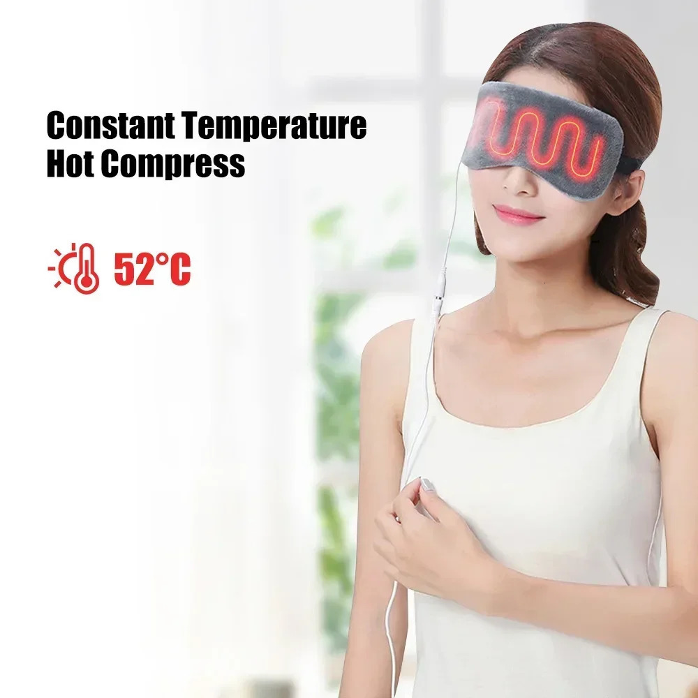Heated Eye MaskUSB Mask for Dry Eyes with Constant Heating TemperatureWarm Compress Pad Sleep Dark Circles 250219
