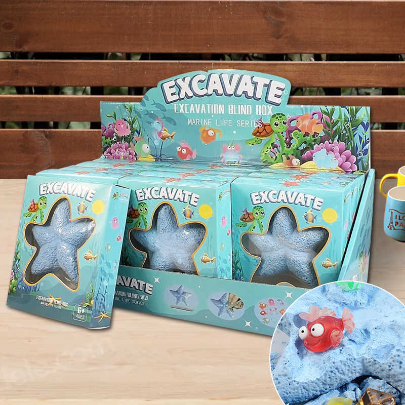 Sea Star Ocean Archaeological Excavation Toy Blind Box New Years Kindergarten for Girls and Boys Childrens Day Gift Free shipping