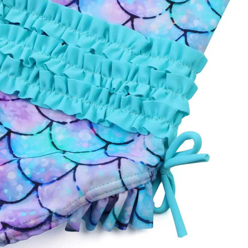 BAOHULU Cute Toddler Baby Girl Swimwear Long Sleeve UPF50+ Infant Bathing Suits Bright Ruffle Swimsuit Kids One Piece Beachwear X250224