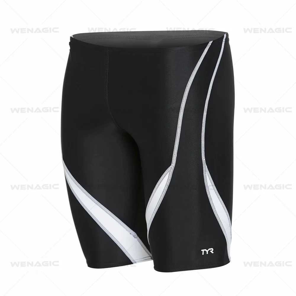 Summer Men Swimwear Training Swim Shorts Trunks Beach Tight Swimming Pants Swimsuits Jammer Running Sports Surf Shorts TrunksXJ250224