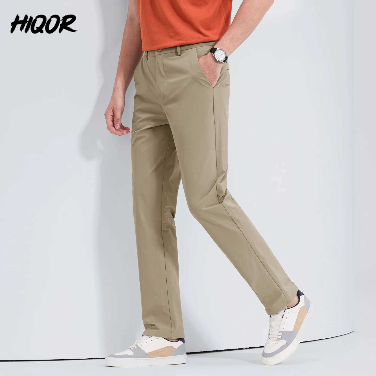 HIQOR Business Trousers For Men Spring Summer Casual Baggy Pants Men Fashion Suit Pants Men Plus Sizes Straight Pants Trousers W250225