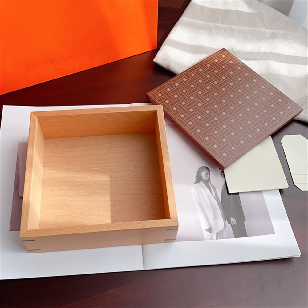 Solid wood storage box Home decor entryway jewelry change storage tray decoration