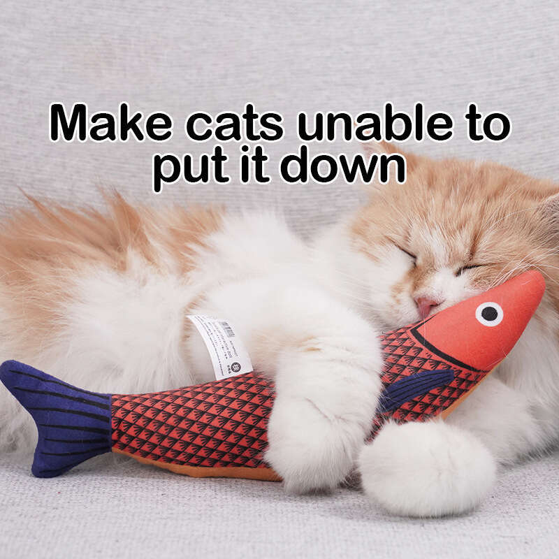 DHpet Infused Saury Fish Cat Toys - Soft, Durable, with Crinkle Sound for Interactive Indoor Kitty Exercise, 9.4 Inches, Suitable for All Breeds