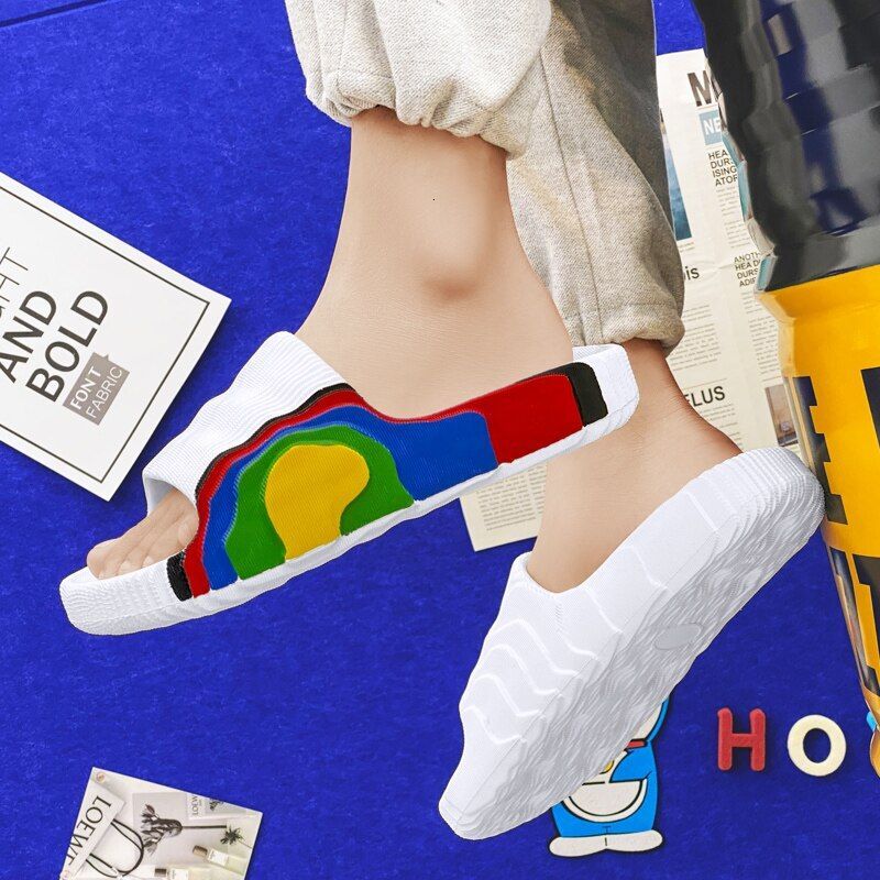 Hot11summer Men Women Outdoor Beach Thick Bottom Indoor Bathroom Non-slip Slippers Parent-child Shoes Sandals 2025 New