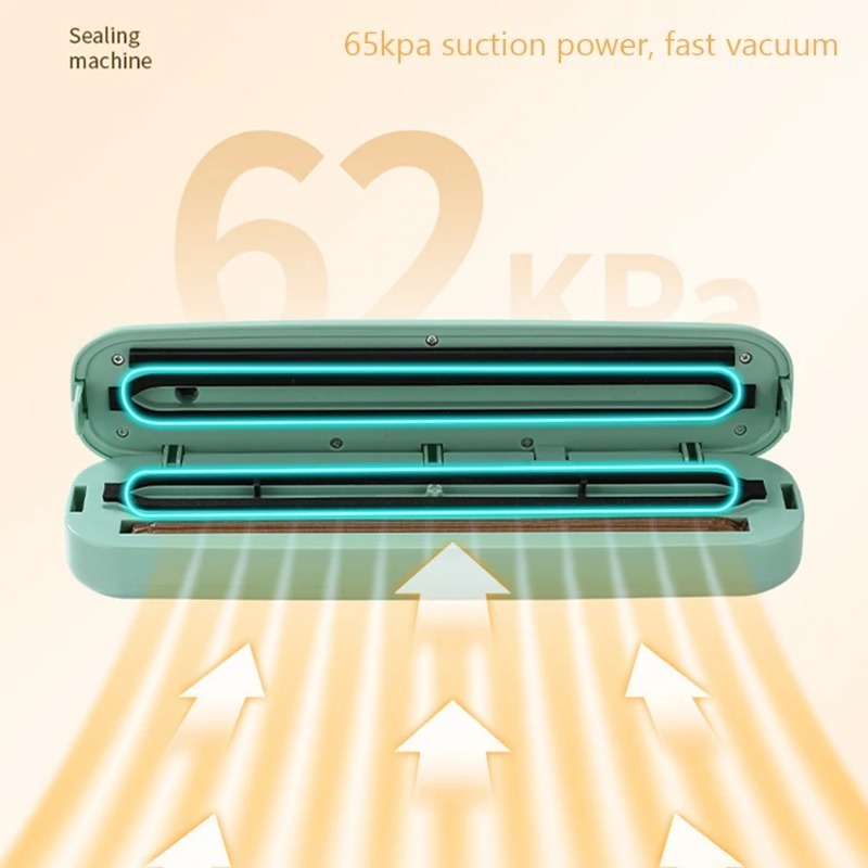 62kPa Vacuum Sealer Machine Dry & Moist Food Modes Vacuum Sealer with 100Pcs Seal Bags Food Saver