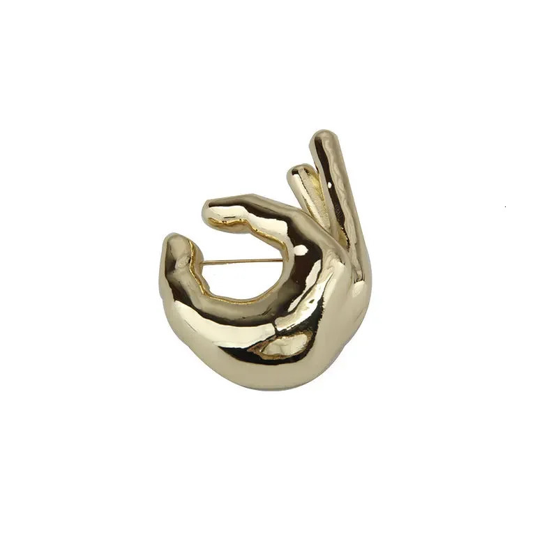 FFALCELL Niche High-end Metal OK Gesture Brooch Exquisite Fashion All-match Brooch Clothing Accessories 250225