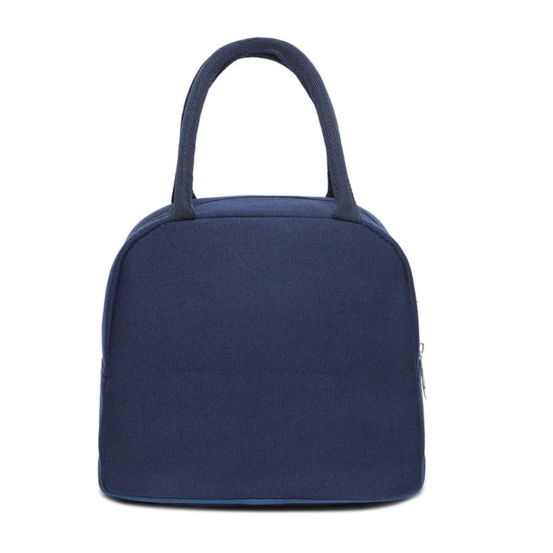 Fashion Canvas Handbag Waterproof Lunch Bag Portable Lunch Box Canvas Handbag 250225