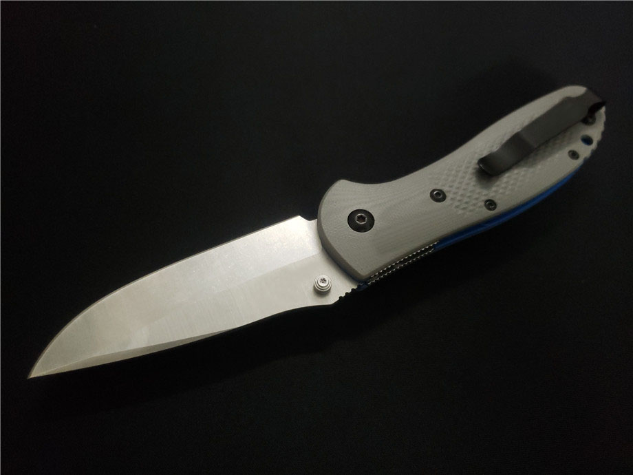 3Models 550 Axis Folding Knife 3.42 Cpm-20Cv Satin Plain Blade, G10 Handles 550Bk-1