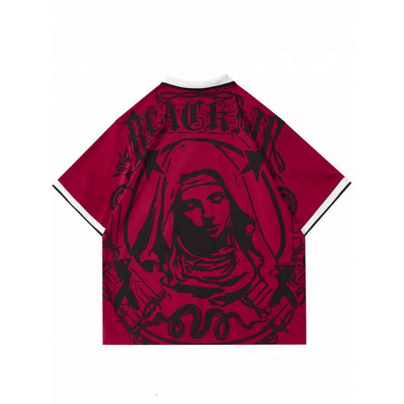 TK American summer pod new street trend nun print temu unisex loose pullover T-shirt