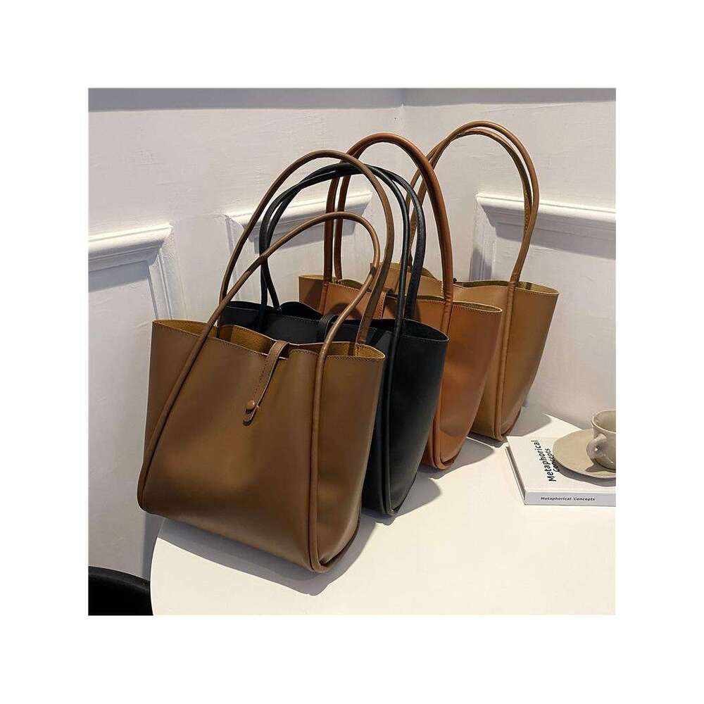 Women's Bags Korean Version Solid Color Mother And Child New Women's Simple Hand-Held Tote Large Capacity Spring Fashion Shoulder Bag