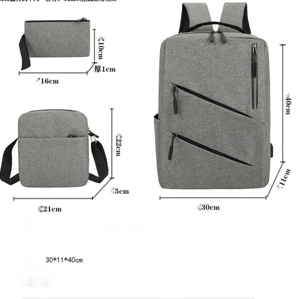 Business Backpack Multifunctional Usb Charging Computer 3Piece Set Backpack Mens Fashionable Large Capacity Backpack University Day Travel Bag 241225