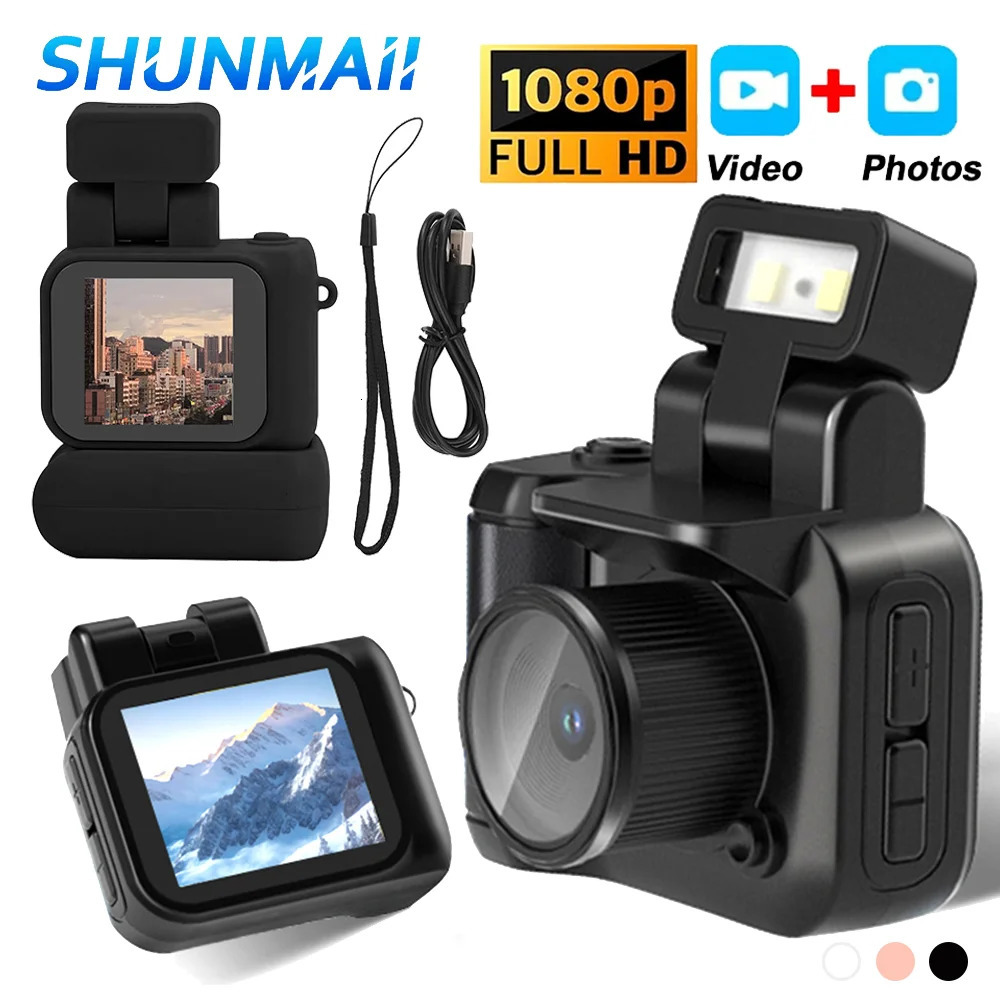 Y4000 Mini Camera with Screen HD 1080p Portable Video Recorder with Flash Light Battery Dock Retro Ultra Compact Digital Camera 250221