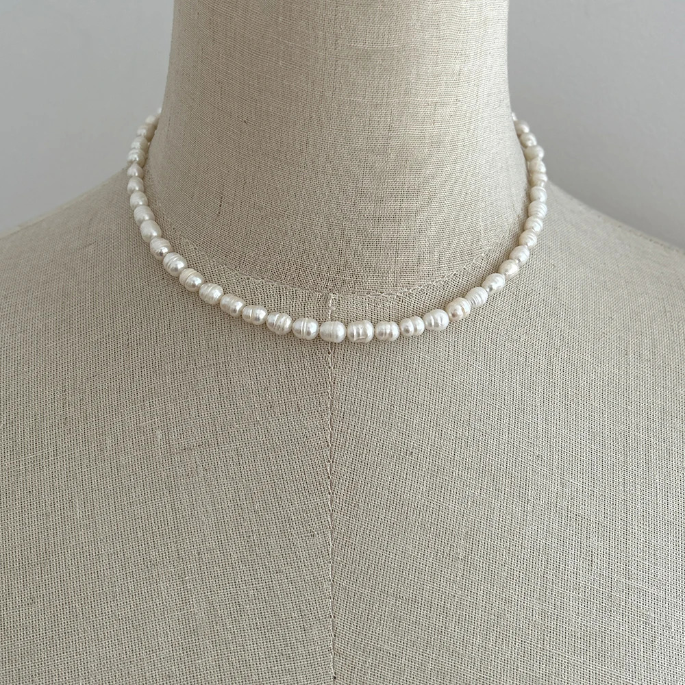 Bohemian Natural Small Pearls Ladies Elegant Fashion Accessories Simple Retro Clavicle Necklace Charm High-End Jewelry Gift 250222