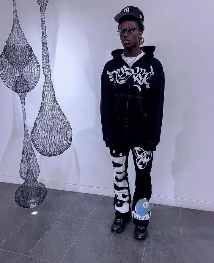 Baggy Hosen Y2k Harajuku Punk Pattern Patch Work Mens Pants Hip Hop Jogger Versatile Straight Trouser Casual Sports Street Clothing 250225