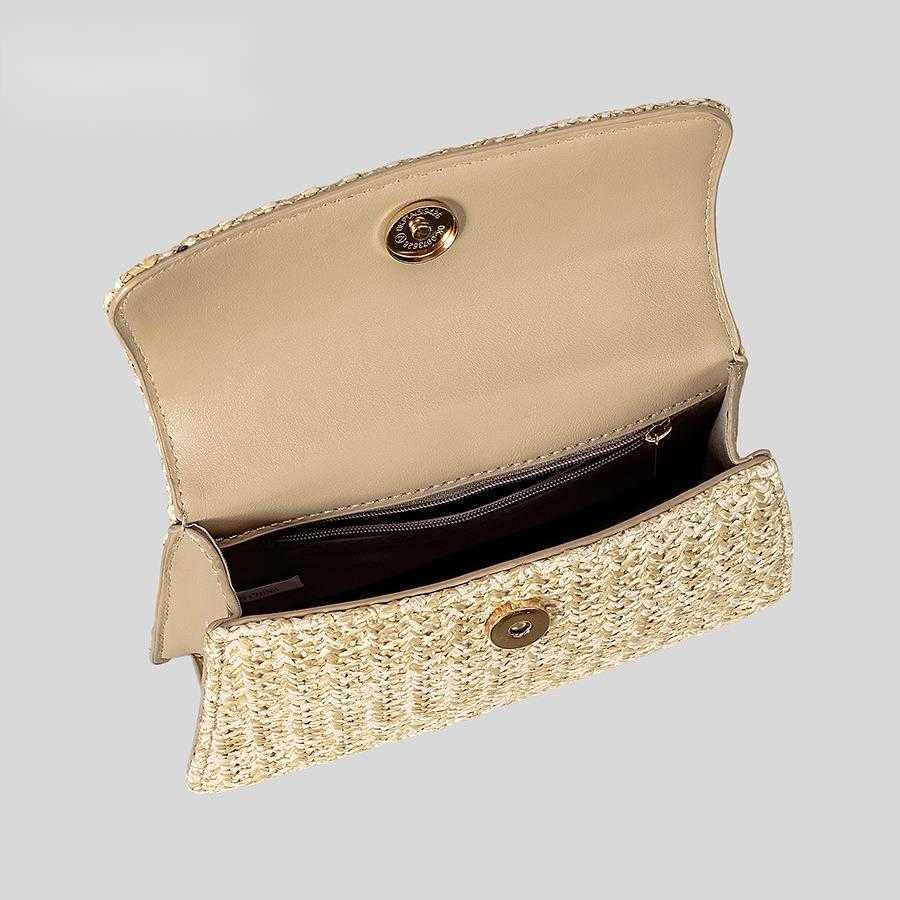 Spring and summer handmade woven shoulder crossbody bag for women's beach vacation beach bag, popular handbag for rest 250215