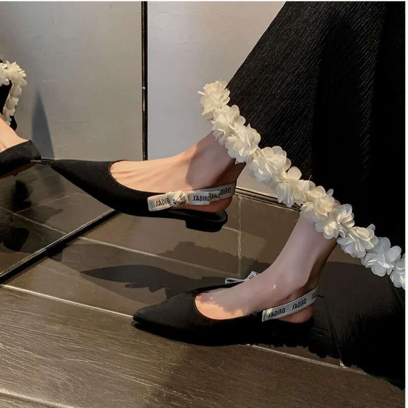 2025 New Fashionable Pointed-Toe Buckle Solid Color High-Heeled Sandals For Women In Autumn Shoes