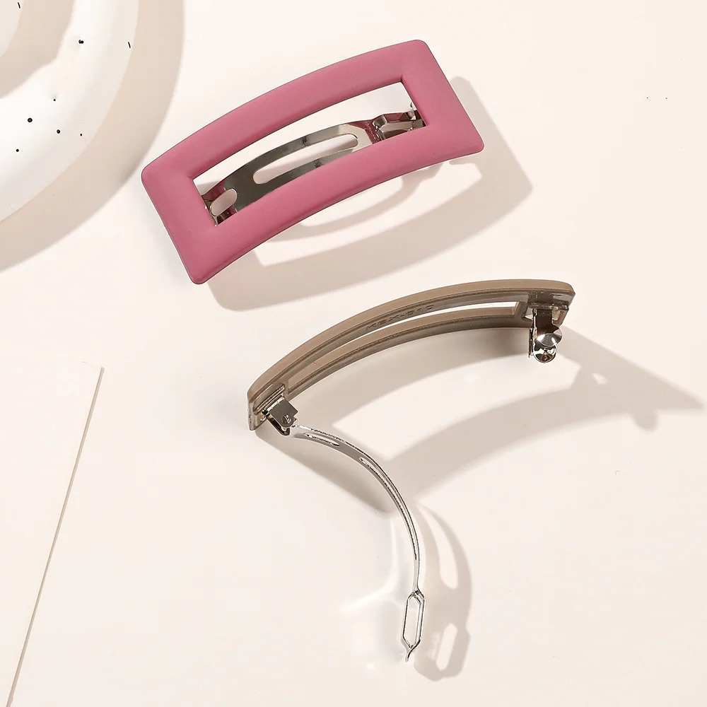 Korean Matte Spring Hair Clip Claw Elegant Hairgrips tail Holder Barrettes For Women Girls Hairpins Fashion Accessories 250218