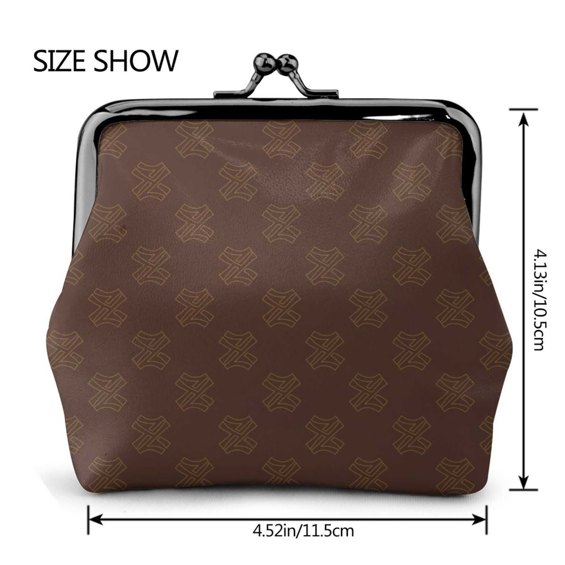 NXY Portable Mini Coin Purse Kiss Lock Coin Purse For Women Coins Pouch Vintage Change Purse Leather Small Wallet Mens Small Card Bag Hip