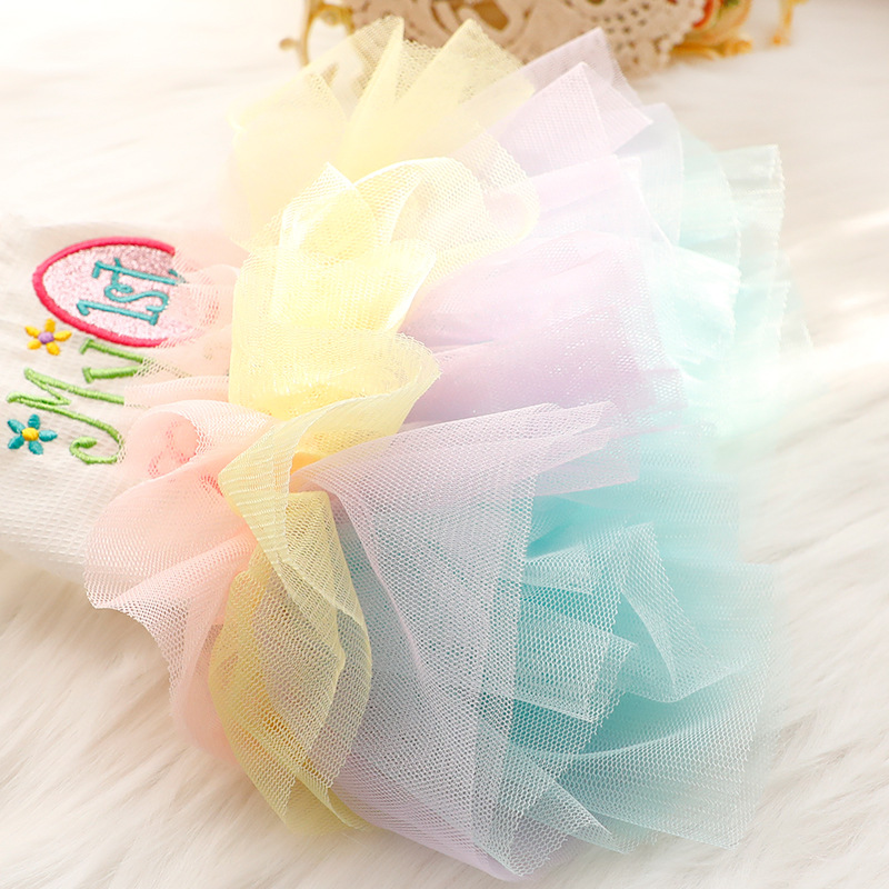 New Dog Summer Princess Dress Colorful Embroied Dog Gauze Skirt Cute Spring Summer Dog Apparel